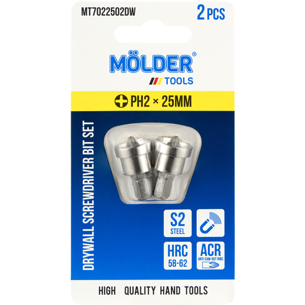 Фото - Біта для викрутки Molder PH2x25 мм 2 шт. (MT7022502DW)