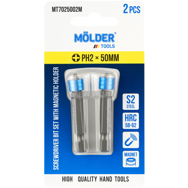 Фото - Біта для викрутки Molder PH2x50 мм 2 шт. (MT7025002M)