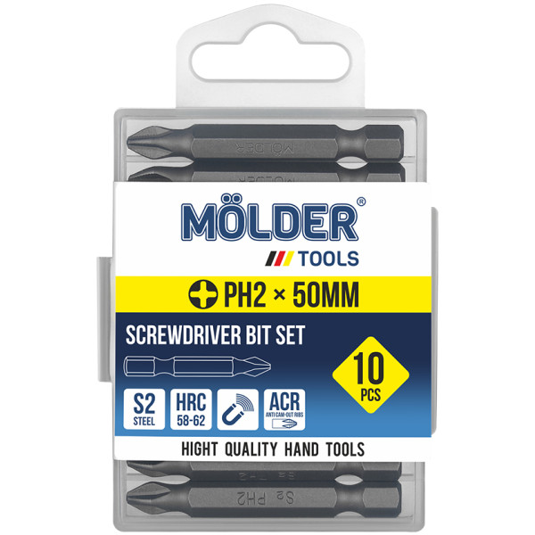 Фото - Біта для викрутки Molder PH2x50 мм 10 шт. (MT7025010)