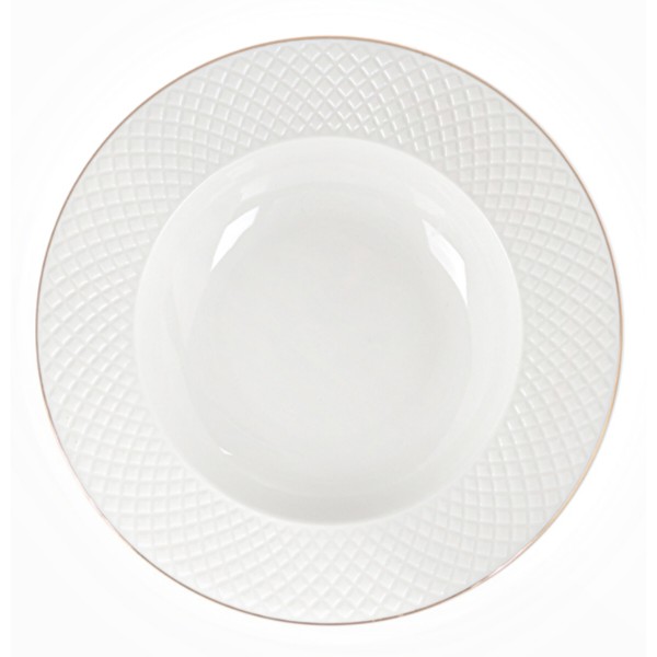Фото - Тарілка супова Lefard Brilliant gold із золотом 21.5 см (949-001-6)
