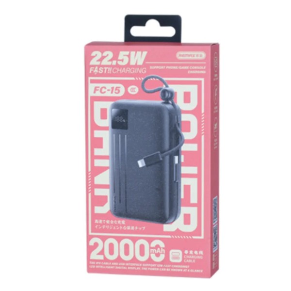 Фото - Батарея мобильная Remax 22.5W 20000mAh FC-15 Black (6954851254287)