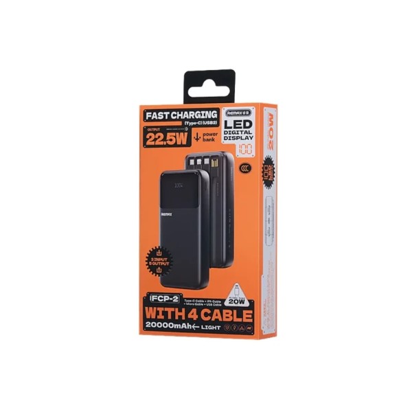 Фото - Батарея мобильная Remax 20W+22.5W 20000mAh FCP-2 Black (6954851247005)