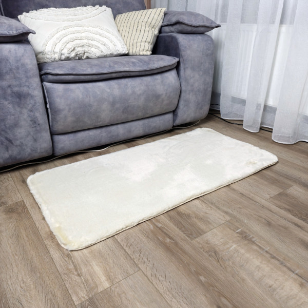Фото - Коврик для пола из эко-меха DarianA Elegant 75х150 см ванильно-бежевый (1000010357)