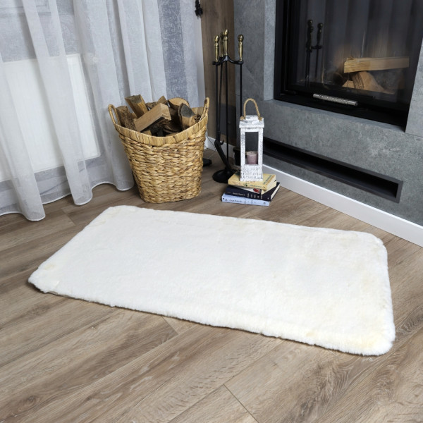 Фото - Коврик для пола из эко-меха DarianA Elegant 75х150 см ванильно-бежевый (1000010357)