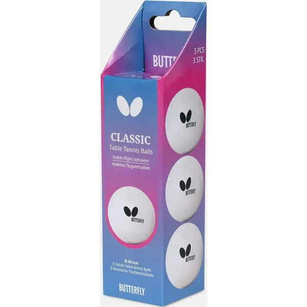 Фото - Набор мячей для настольного тенниса Butterfly Classic Balls 3 шт. (7011850140)