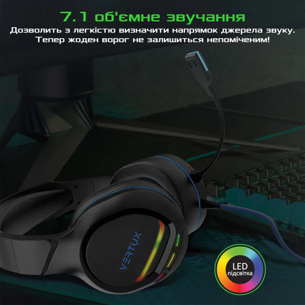 Фото - Гарнитура проводная игровая Vertux Tokyo Blue