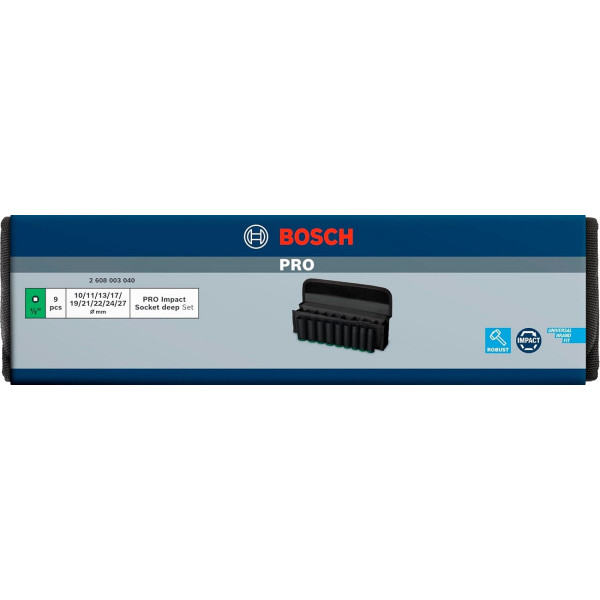 Фото - Набор торцевых головок Bosch Professional Deep 1/2" 9 шт. (2.608.003.040)