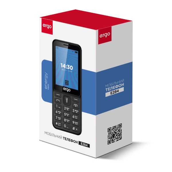 Фото - Мобільний телефон Ergo E284 Dual Sim Black