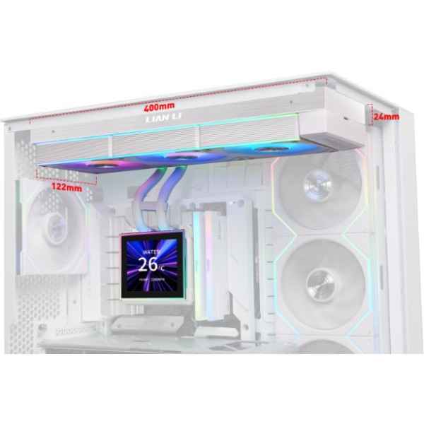 Фото - Водяна система охолодження Lian Li HydroShift II LCD-S 360TL White (G89.GHS2LCDS36TW.00)