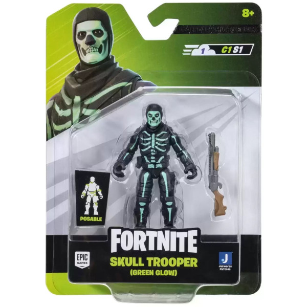 Фото - Колекційна фігурка Fortinet Micro Legendary Skull Trooper - Green 6 см (FNT0949)