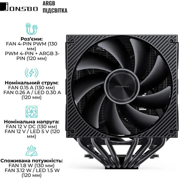 Фото - Процесорний кулер Jonsbo CA90 Black