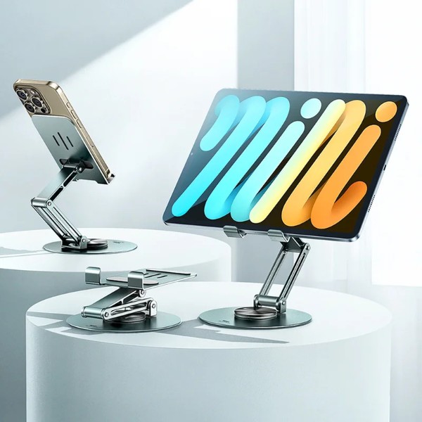 Фото - Подставка для мобильного устройства Remax Alloy Foldable Rotatable Phone&Tablet Universal Holder RM-C37" Green (6954851254492)