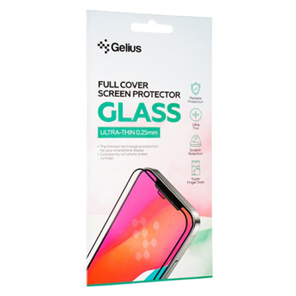 Фото - Захисне скло для смартфону Gelius 
Full Cover Ultra-Thin 0.25mm для Xiaomi Redmi Note 14 Pro 4G (Загнуті краї) Black (100853)