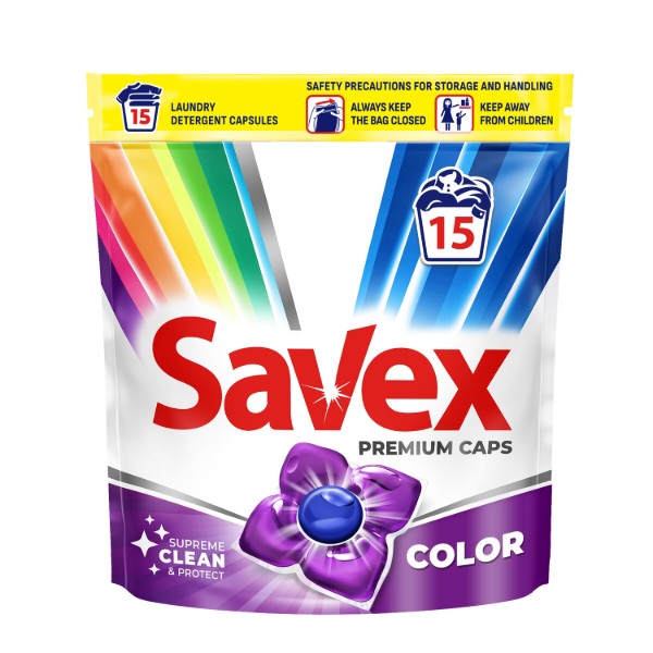 Фото - Капсули для прання SAVEX 2in1 Color 15 шт