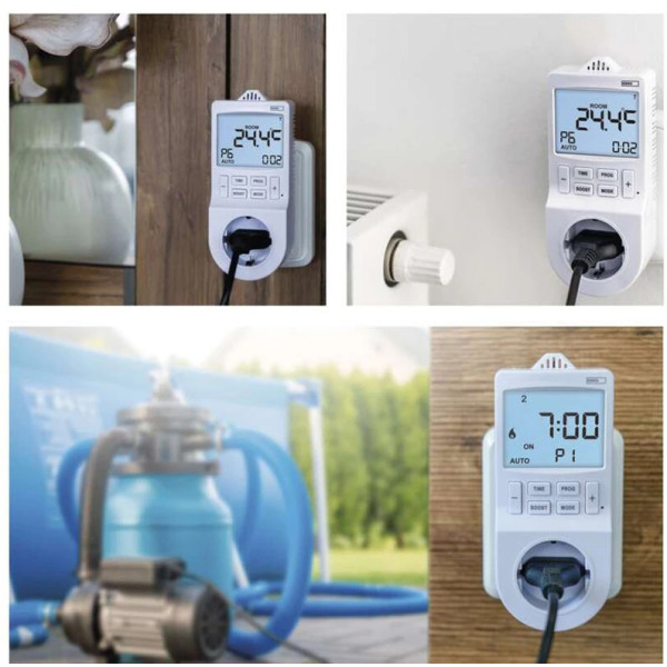 Фото - Терморегулятор EMOS P56601SHt 2-в-1 з цифровим таймером, штепсельною вилкою, WiFi