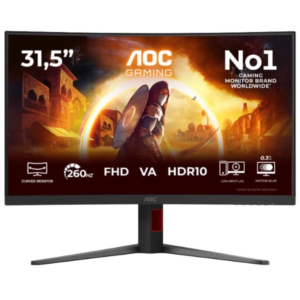Фото - Монітор ігровий AOC C32G4Z Black/Red