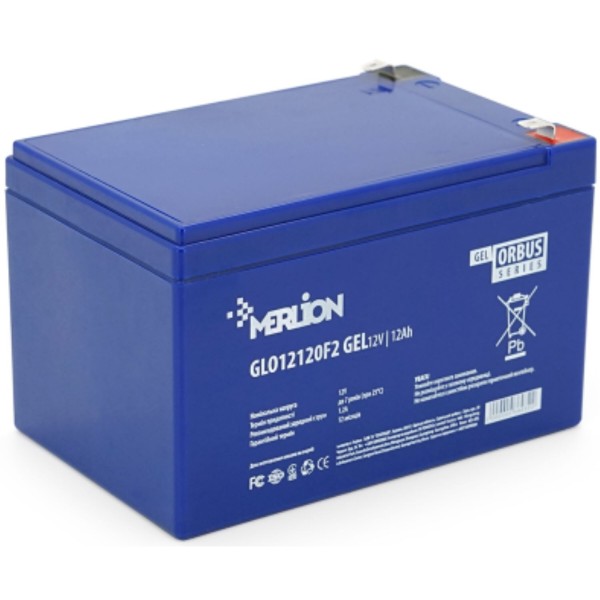 Фото - Акумулятор для ДБЖ Merlion Orbus 12V 12Ah (GLO12120F2 GEL)