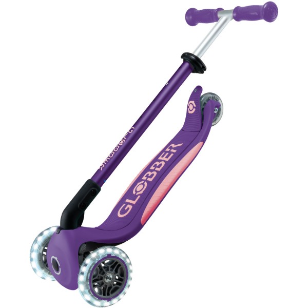 Фото - Трёхколёсный самокат Globber ELITE LIGHTS фиолетово-розовый (439-603-3)
