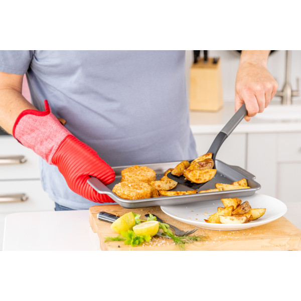Фото - Лопатка кухонна KitchenAid Classic 34 см сірий (KHA002OHCHGG)