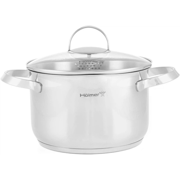 Фото - Набір каструль Holmer Dynamic 6 пр. кастрюля 2 л/2,8 л/3,8 л 3 кришки (CS-5651-SSD)
