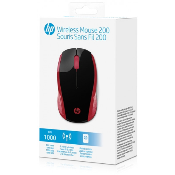 Фото - Миша бездротова HP 200 Red (2HU82AA)