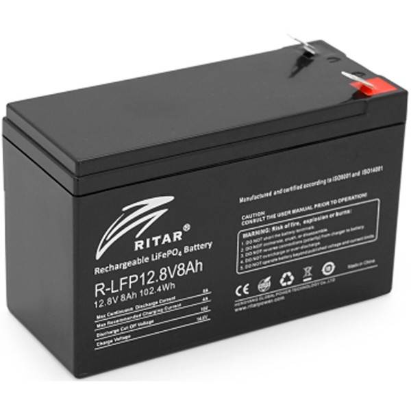 Фото - Акумулятор для ДБЖ Ritar LiFePO4 12,8V 8Ah (R-LFP 12.8V 8Ah) Фото - Акумулятор для ДБЖ Ritar LiFePO4 12,8V 8Ah (R-LFP 12.8V 8Ah)