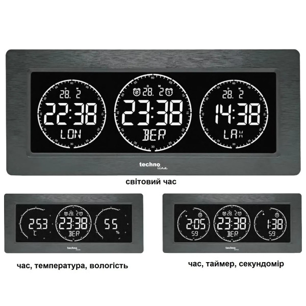 Фото - Настільний годинник Technoline WT458 Black