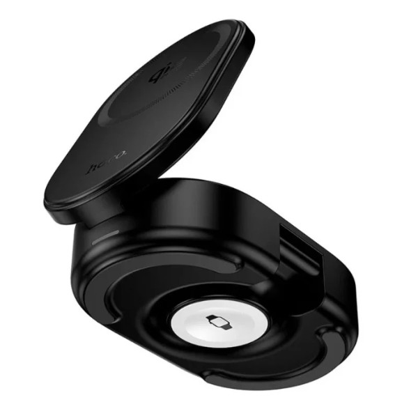 Фото - Бездротовий зарядний пристрій HOCO CQ23 Pole Qi2.2 3-in-1 Black (6942007676960)