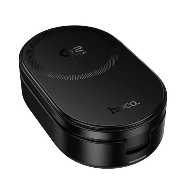 Фото - Бездротовий зарядний пристрій HOCO CQ23 Pole Qi2.2 3-in-1 Black (6942007676960)