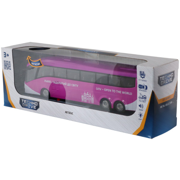 Фото - Автотранспорт TechnoDrive АВТОБУС ЛЬВІВ (світло, звук) (510432.270)