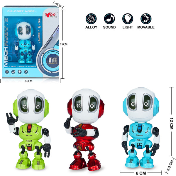 Фото - Інтерактивна іграшка MING YUAN Індуктивний робот (світло, звук) в асортименті (MY66-J1202)