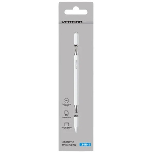 Фото - Стилус Vention 3-в-1 Magnetic Stylus Pen White (KQLW0)