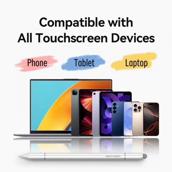 Фото - Стилус Vention 3-в-1 Magnetic Stylus Pen White (KQLW0)