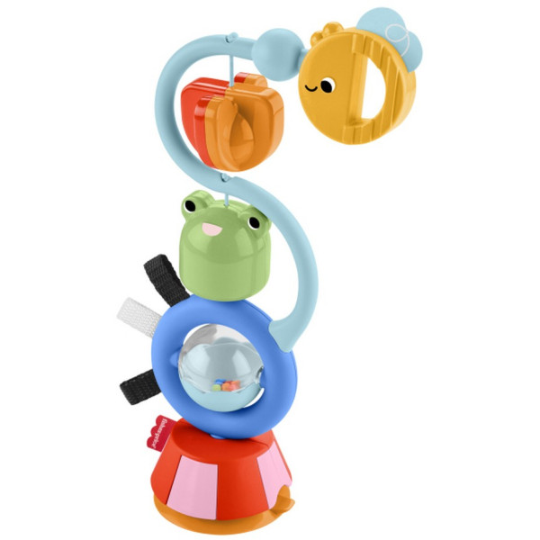 Фото - Брязкальце Fisher-Price Іграшка на присосці "Жабка й бджілка" (JHB46)