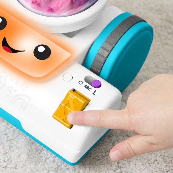 Фото - Сюжетно-рольова гра. Будинок. Побутова техніка Fisher-Price Пилосос "Веселе прибирання" 2-в-1 (укр.) (JMM37)