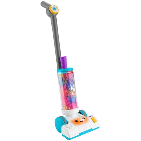 Фото - Сюжетно-рольова гра. Будинок. Побутова техніка Fisher-Price Пилосос "Веселе прибирання" 2-в-1 (укр.) (JMM37)