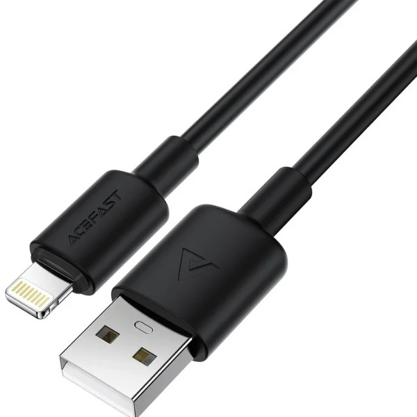 Фото - Кабель AceFast C25-02 USB-A to L Black (6974316287056)
