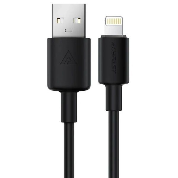 Фото - Кабель AceFast C25-02 USB-A to L Black (6974316287056)