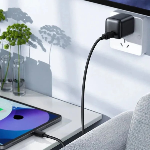 Фото - Кабель AceFast C26-01 USB-C to L PVC Black (6974316287087)