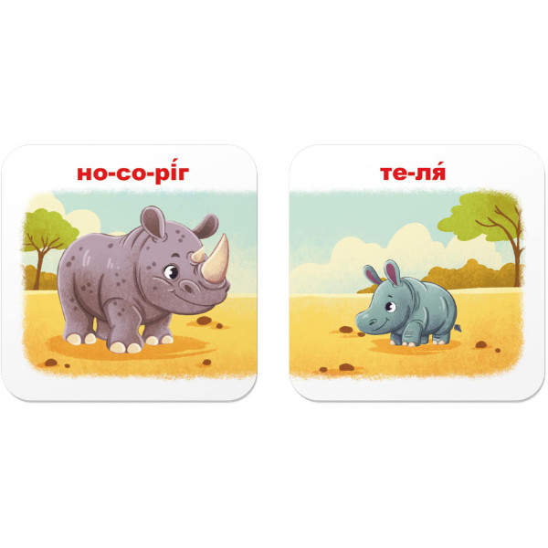 Фото - Картки навчальні Crystal Book Розумні. Зоопарк. Хто чиє малятко? 30 карток (9786175475881)