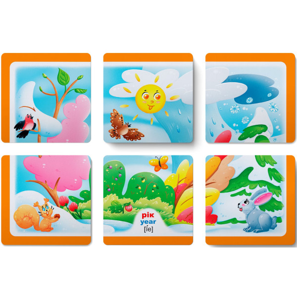 Фото - Картки навчальні Crystal Book Розумні. Пори року, дні тижня, час доби. 30 карток (9786175474297)