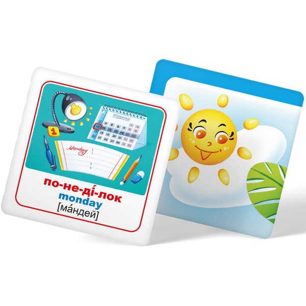 Фото - Картки навчальні Crystal Book Розумні. Пори року, дні тижня, час доби. 30 карток (9786175474297)