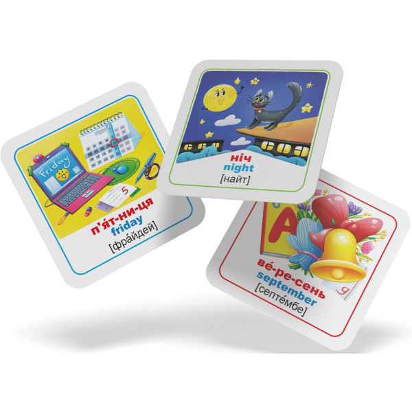 Фото - Картки навчальні Crystal Book Розумні. Пори року, дні тижня, час доби. 30 карток (9786175474297)