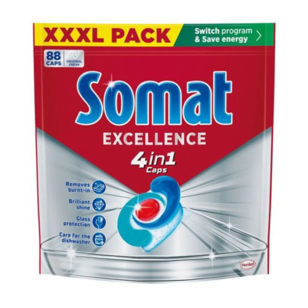 Фото - Таблетка для посудомийної машини Somat Экселенс 4-в-1, 88 шт.