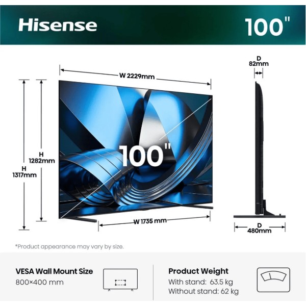 Фото - Телевизор Hisense 100U7SE