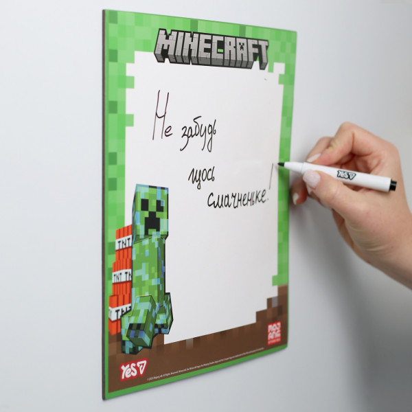 Фото - Дошка YES магнітна для маркерів "Minecraft" (708504)