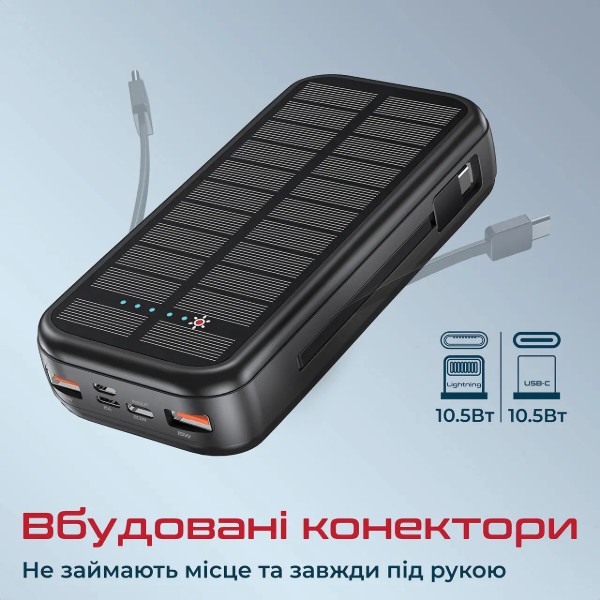Фото - Батарея мобільна Promate 20000mAh (Solartank-20pdci.Black)