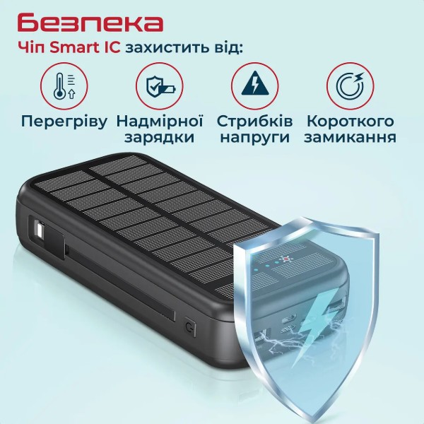 Фото - Батарея мобільна Promate 20000mAh (Solartank-20pdci.Black)