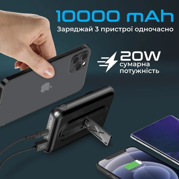 Фото - Батарея мобільна Promate Powermag-10pro 10000mAh Black