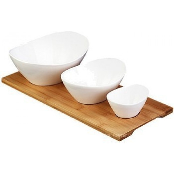 Фото - Менажница Lunasol на деревянной подставке 3 шт. (451359)